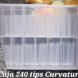 Caja de 240 tips coffin XXL transparente 