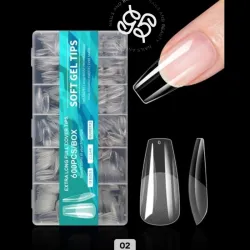 Caja 600 tips coffin soft gel