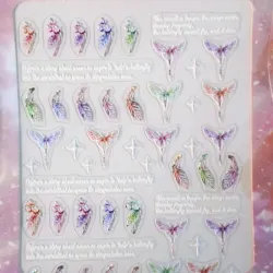 Calcomania 5D libélula + estrella 