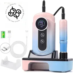 Drill Recargable con base + mini lámpara UV/LED