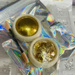 Efecto espejo dorado con flex 