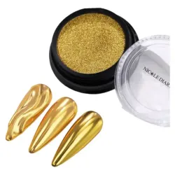 Efecto espejo dorado