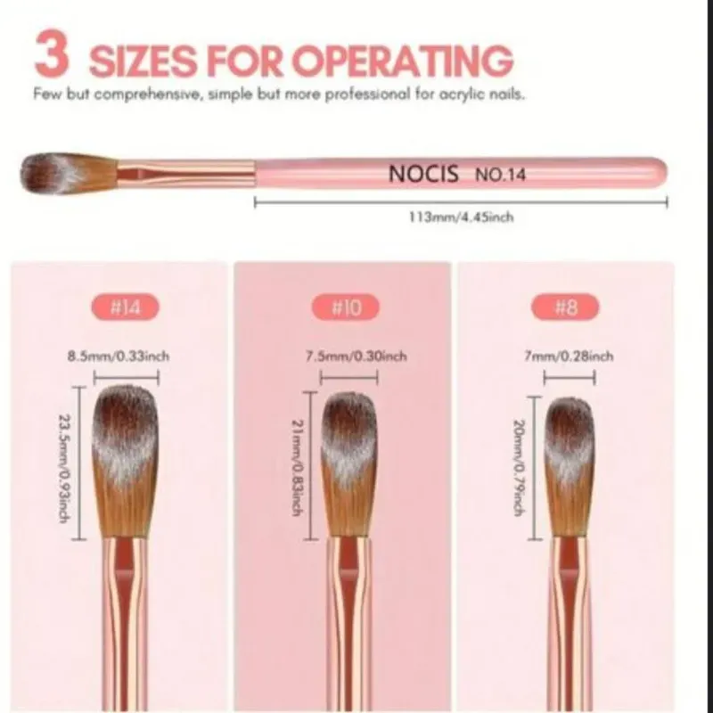 Pinceles para acrílico marca Nocis