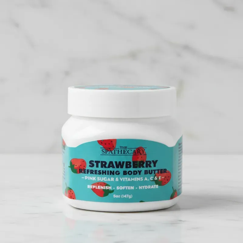 Crema corporal de Fresa con Azúcar Rosa y Vitaminas A, C y E 147g