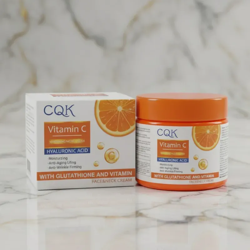 Crema facial blanqueadora de Vitamina C y Ácido Hialurónico de noche 