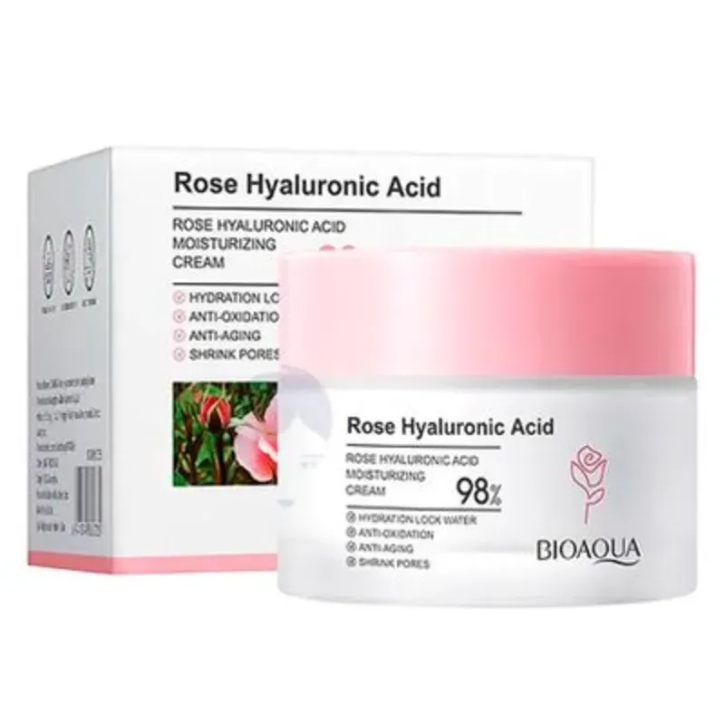 Crema facial de Rosas y Ácido Hialurónico 50g 