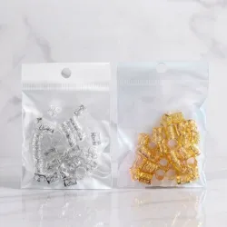 Joyería Decorativa Ajustable para Trenzas y Peinados (Dorado y Plateado)