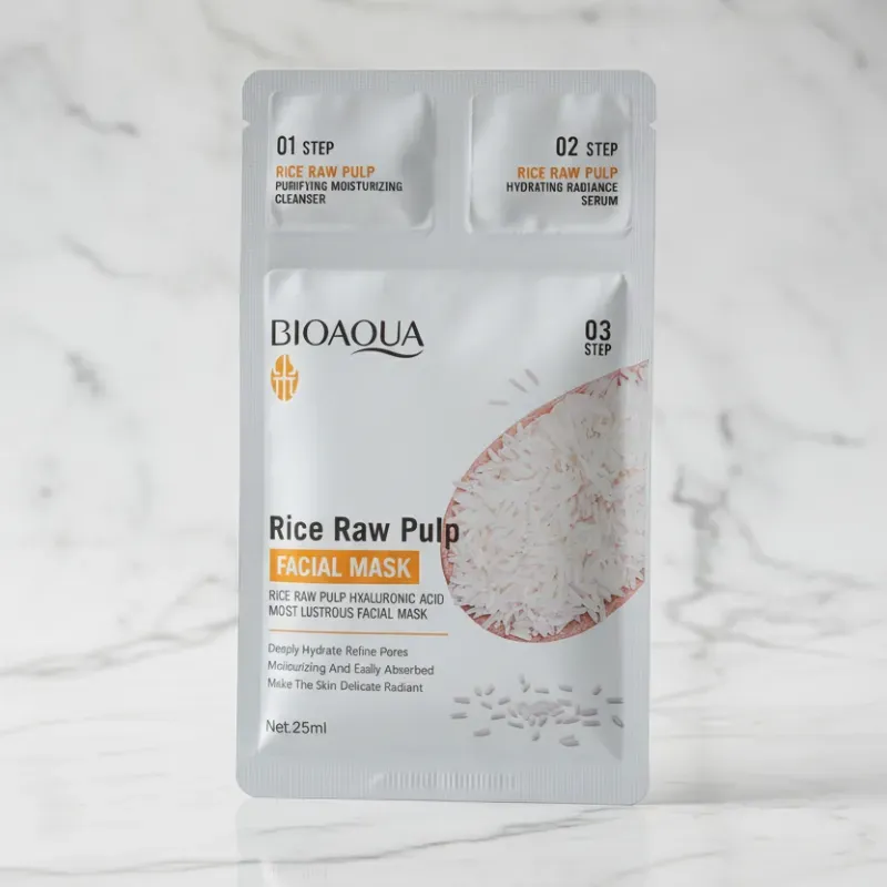 Kit de cuidado facial en tres pasos de Arroz y Ácido Hialurónico 