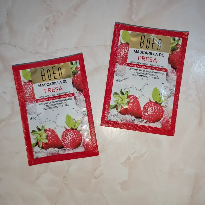 Mascarillas peel - off de fresa 