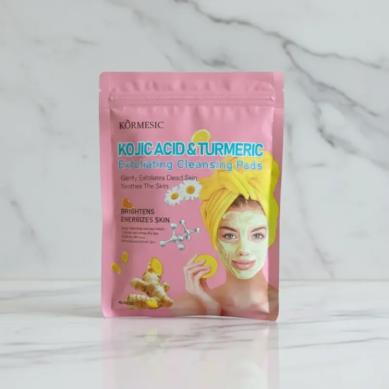 Pads exfoliantes con ácido kójico y cúrcuma (40 unidades)