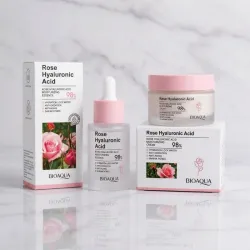 Set BIOAQUA de Rosas y Ácido hialurónico 98% (Sérum + Crema Facial)