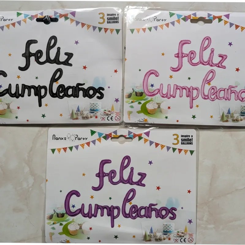 Set de feliz cumpleaños