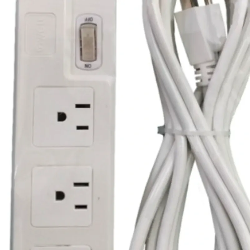 Regleta Eléctrica de 5 metros con interruptor y 3 tomas de corriente