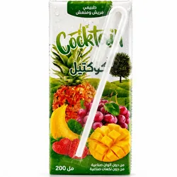 Jugo cóctel de frutas