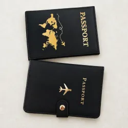 Portapasaporte negro