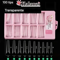 Caja de 100 uñas coffin