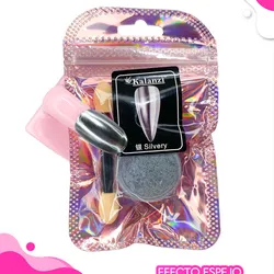 Efecto espejo plateado