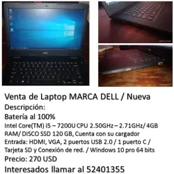 Laptop Marca Dell 15"    