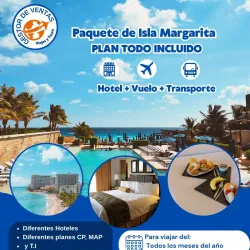 Paquete turístico a isla margarita x 7días a partir de  604 USD 