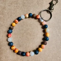 Charm de jaspe volcánico, jaspes y ágata
