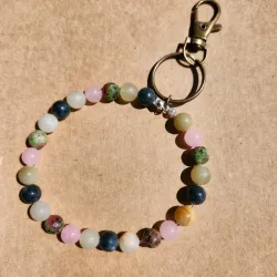Charm de unakita, ágata y jaspe