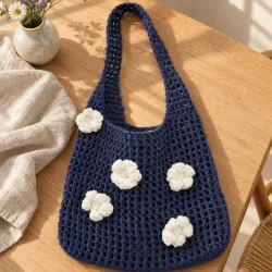 Malla de flores mezclilla 💙