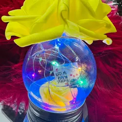 Bola de luz con rosa