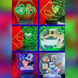 Lámpara de cristal personalizadas con fotos y cifrado
