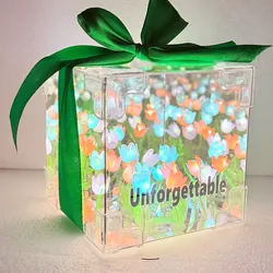 Lámpara de tulipanes infinitos personalizada 