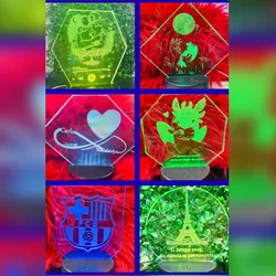 Lámparas de cristal personalizada con cifrados