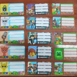 🏷️ Etiquetas escolares de cartulina para libretas y libros📚