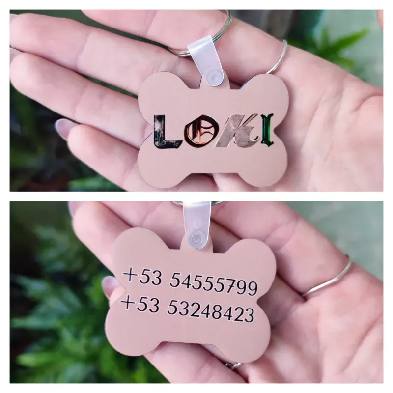 Identificador para mascotas en forma de huesito 🐾
