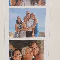 Tira IMANTADA 🧲 de 3 fotos polaroid + frase