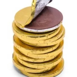 Monedas de chocolate 