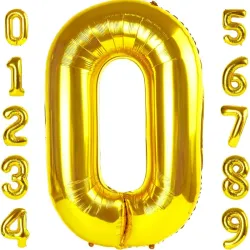 Globo foil número 0 dorado