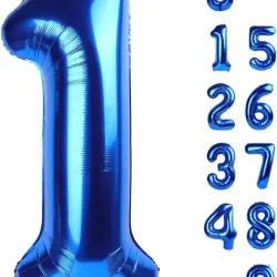 Globo foil número 1 azul