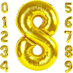 Globo foil número 8 dorado