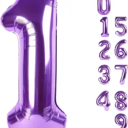 Globo foil número 1 morado