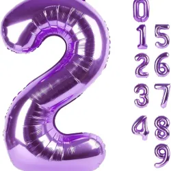Globo foil número 2 morado