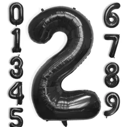 Globo foil número 2 negro