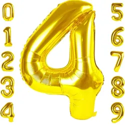 Globo foil número 4 dorado