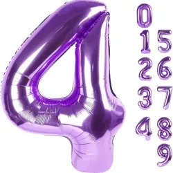 Globo foil número 4 morado