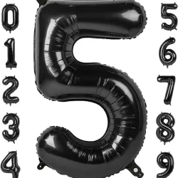 Globo foil número 5 negro