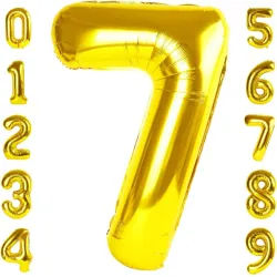 Globo foil número 7 dorado