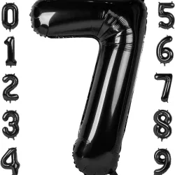 Globo foil número 7 negro