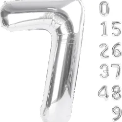 Globo foil número 7 plateado