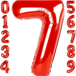 Globo foil número 7 rojo