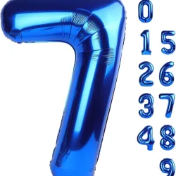 Globo foil número 7 azul