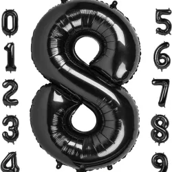 Globo foil número 8 negro