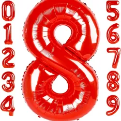 Globo foil número 8 rojo